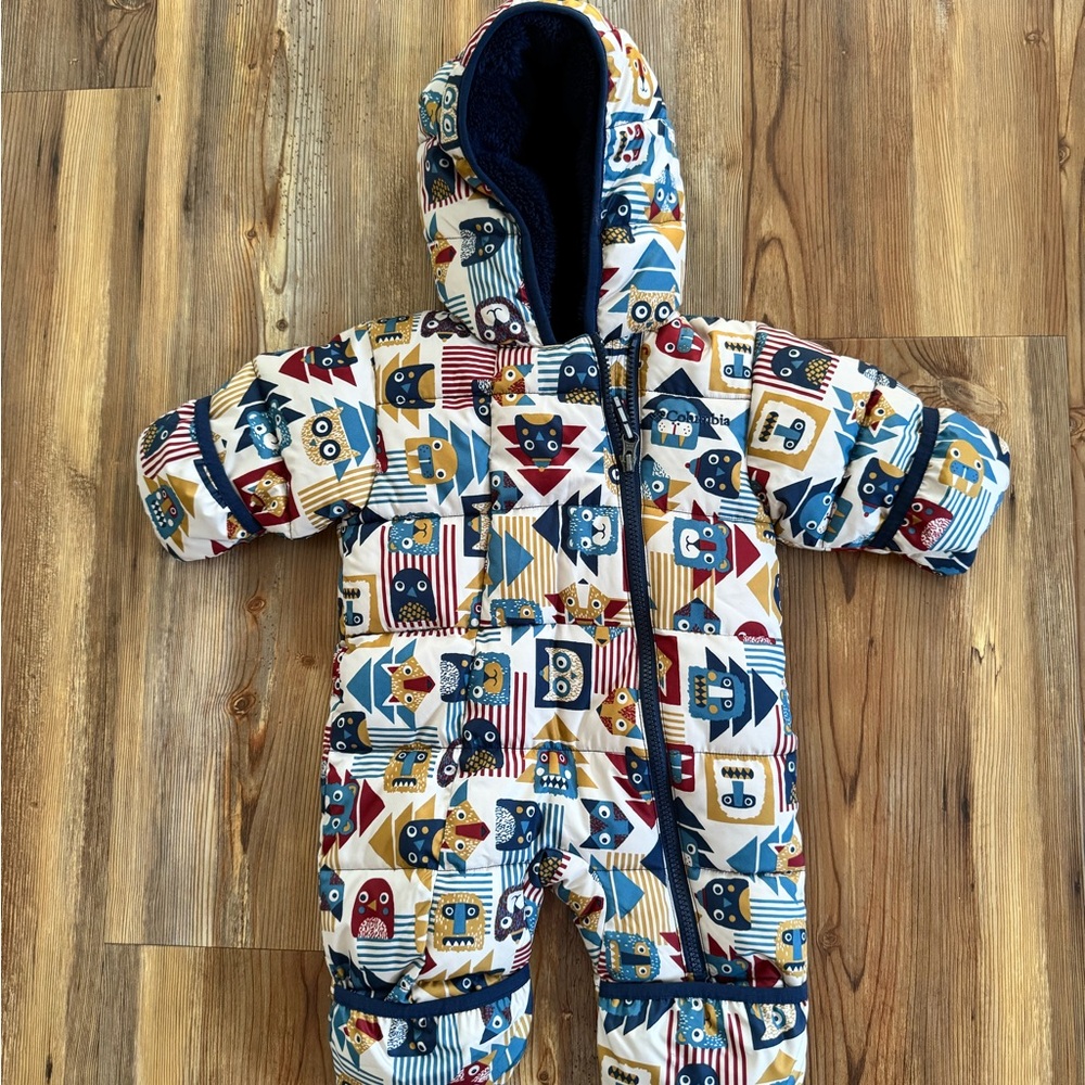 Columbia Navy and Multicolor Baby Snowsuit